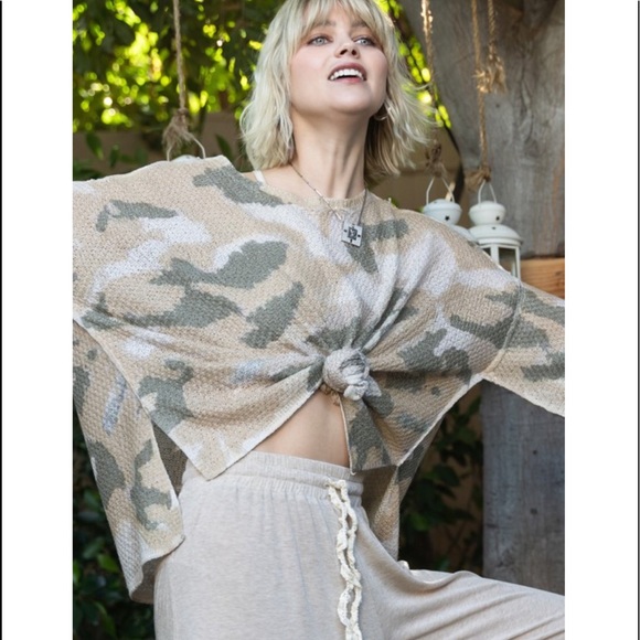 POL Camo Print Lightweight Sweater - Picture 5 of 16